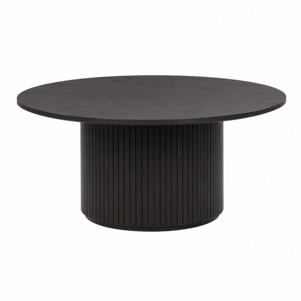 Okrągły stolik z MDF czarny, średnica 100 cm